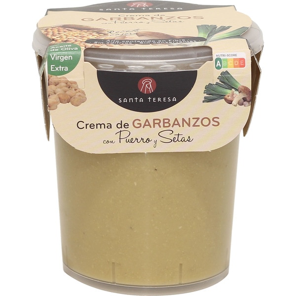 Crema de Garbanzos, Puerro y Setas
