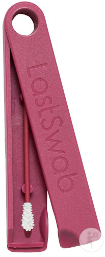Bastoncillo maquillaje reutilizable + caja - Rosa