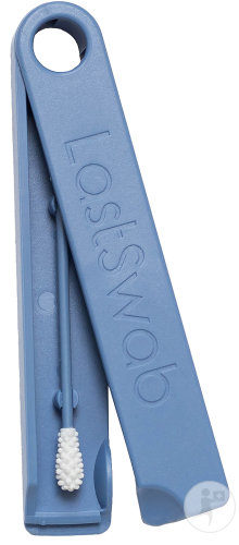 Bastoncillo oídos reutilizable + caja - Azul