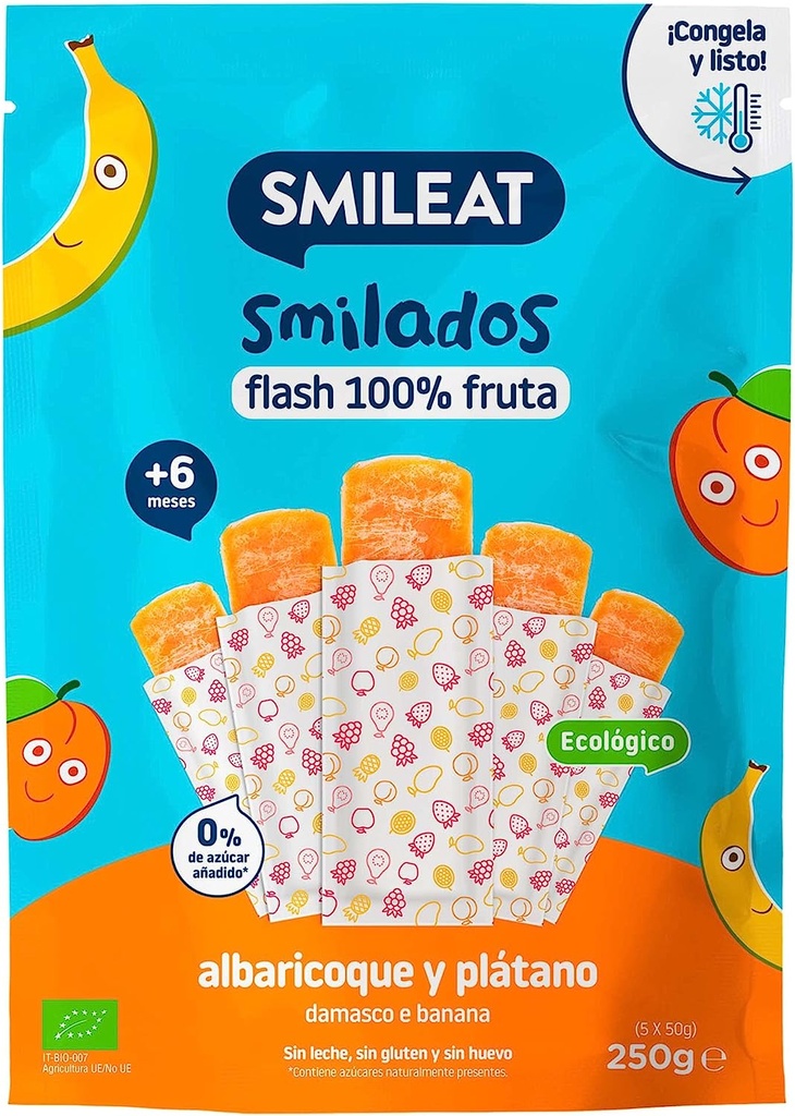 Helado Albaricoque y Plátano para congelar Bio - 1 Unidad
