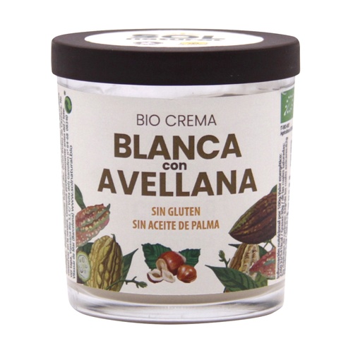 Crema de Cacao Blanca con Avellanas Bio