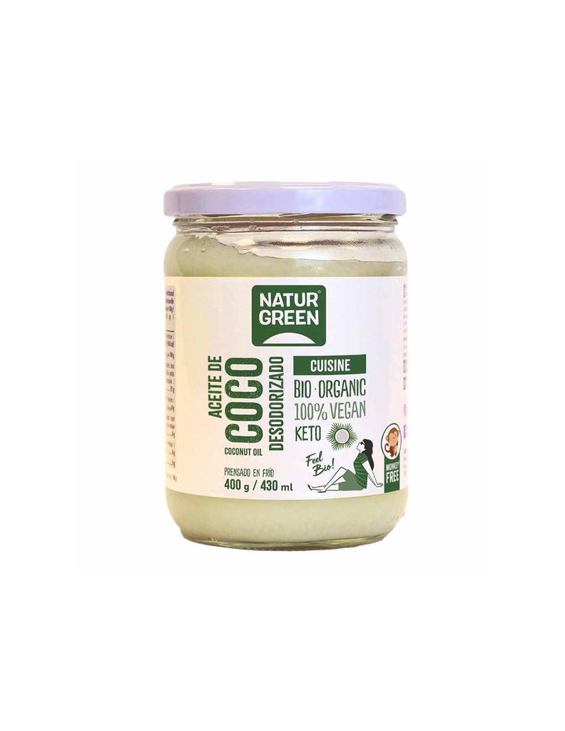 Aceite de Coco Extra Crudo Prensión Frio Desodorizado Bio