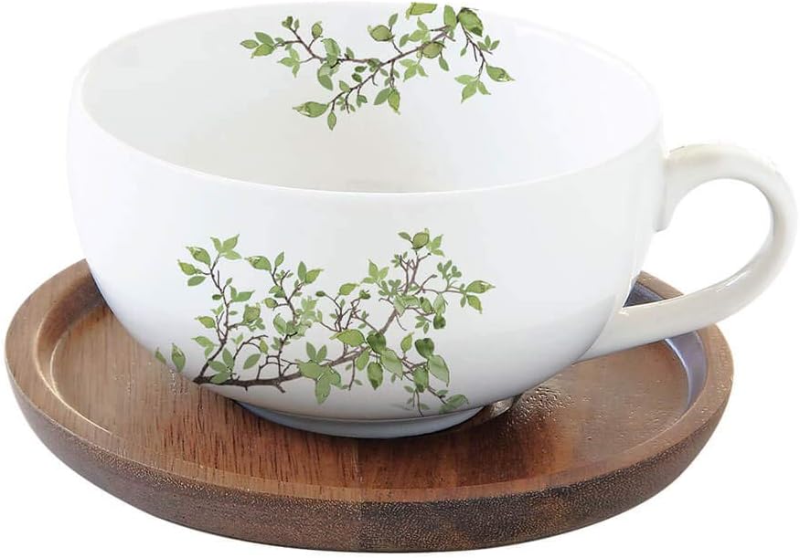 Taza Cup Natura Verde - Taza y Plato de Madera