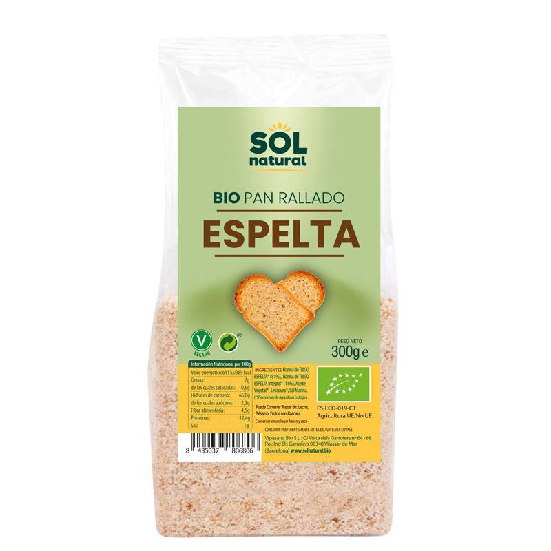 Pan rallado de Espelta Bio