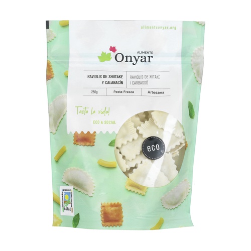 Pasta Fresca de Raviolis de Shitake y Calabacín Bio