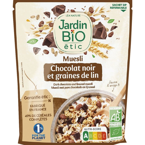 Muesli Chocolate Negro y Semillas De Lino Bio