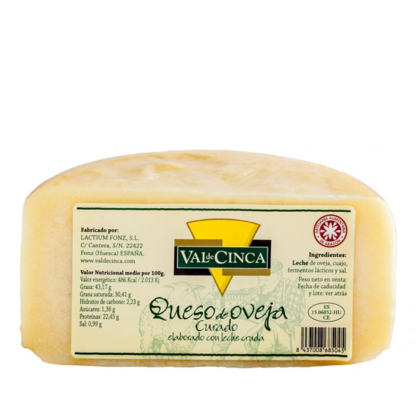 Queso de Oveja Curado 1/2 queso