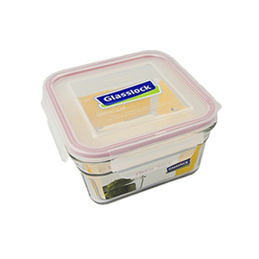 Tartera Cuadrada de Cristal y tapa de plástico 1,65 L