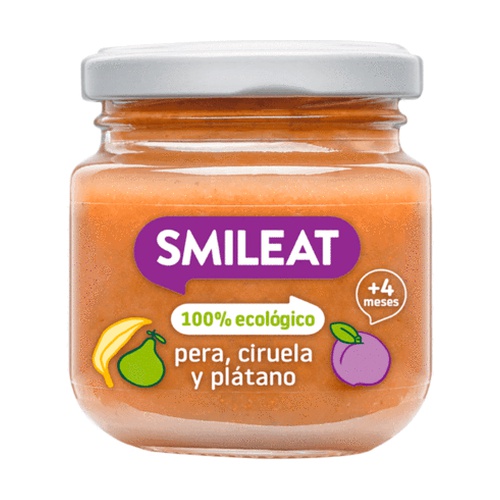 Tarrito de Pera, ciruela y Plátano Bio