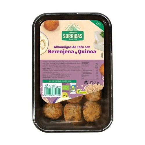 Albóndigas de Tofu, Berenjenas y Quinoa Bio