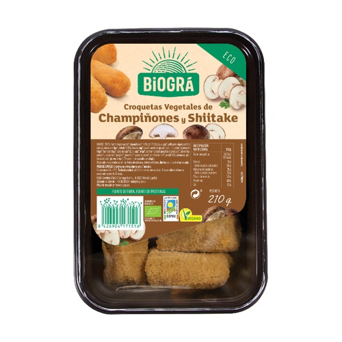 Croquetas veganas de Champiñones y Shiitake ECO