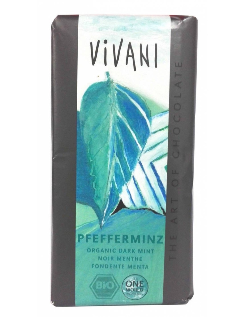 Chocolate negro 68% cacao Santo Domingo con menta Bio