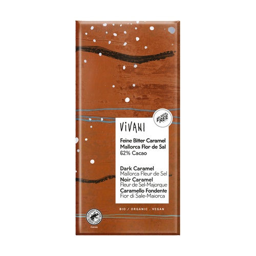 Chocolate negro 62% cacao Caramelo y Flor de Sal de Mallorca Bio