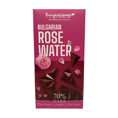 Chocolate Negro 70% con Agua de Rosas Bio