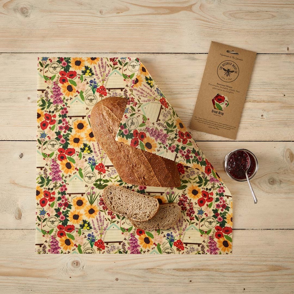 Envoltorios Floral de algodón orgánico y cera de abeja (PAN)