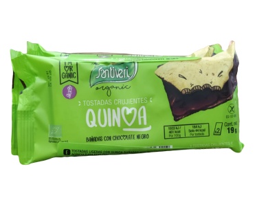Tostadas crujientes de Quinoa y Chocolate Bio (3 x 2 unidades)