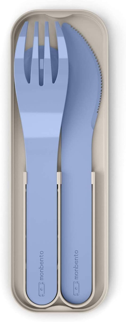 Cubiertos Pocket Biodegradables Azul Infinity