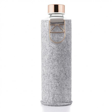 Botella cristal Equa Biosi fieltro Gris