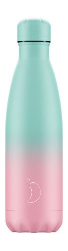 Botella Chilly's Gradient pastel menta y rosa