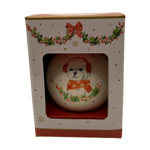 Bola de Navidad de porcelana - Perros