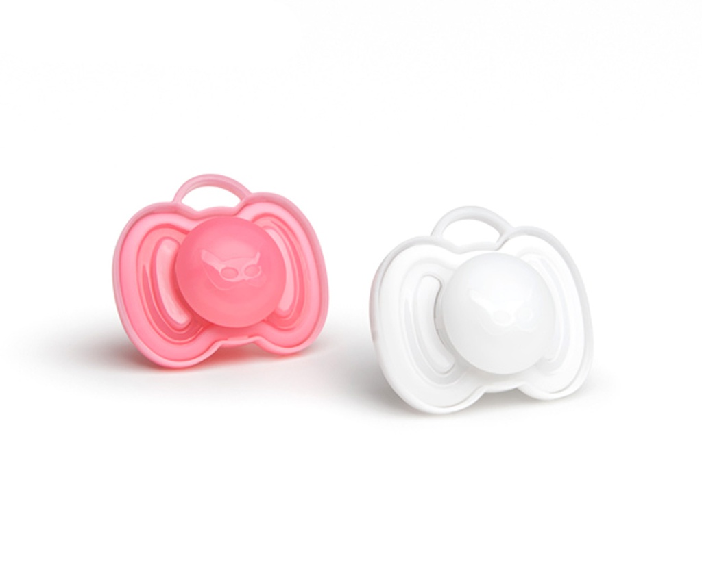 Chupete Herobility Rosa-Blanco Talla +0meses (2 Unidades)