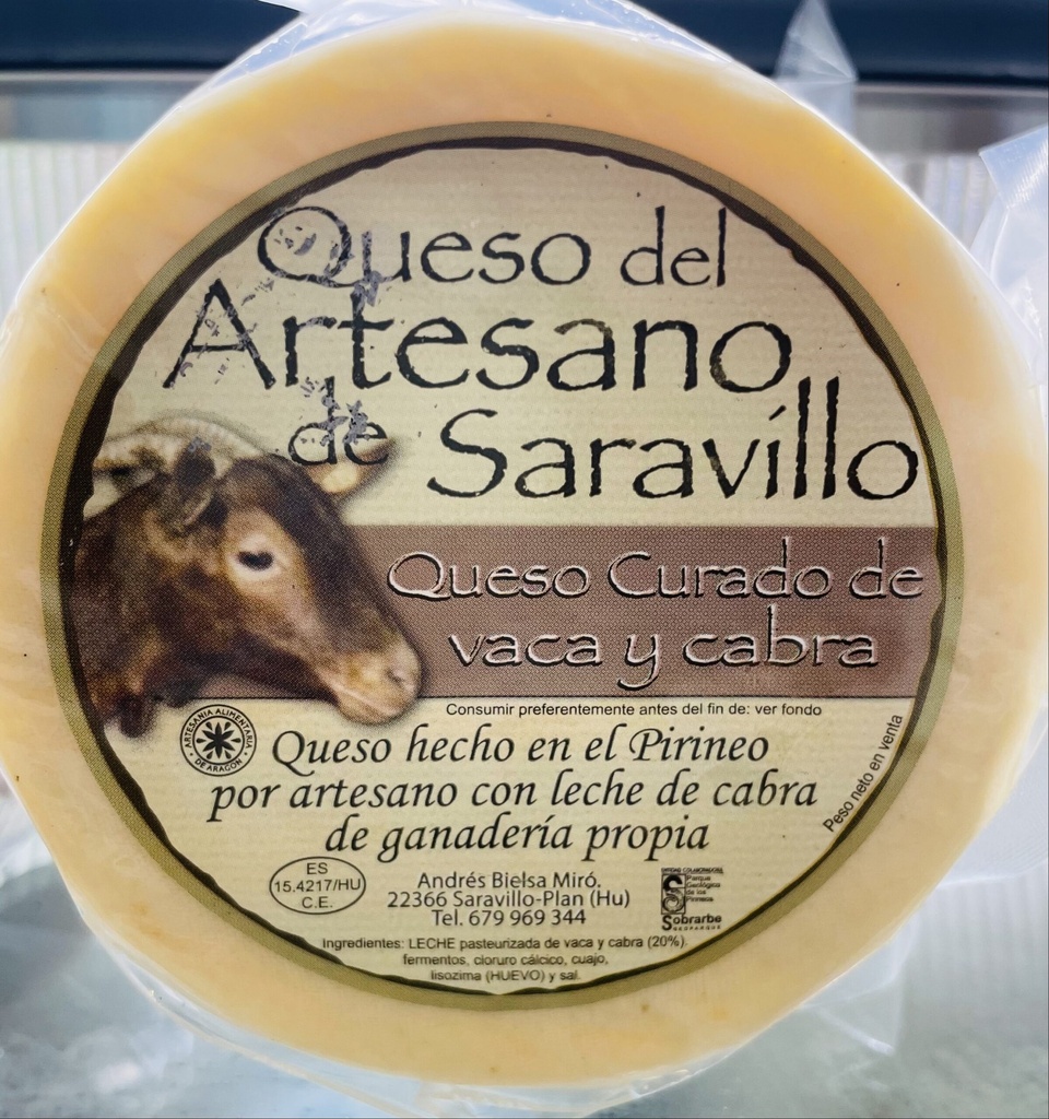 Queso Curado de Vaca y Cabra de Saravillo
