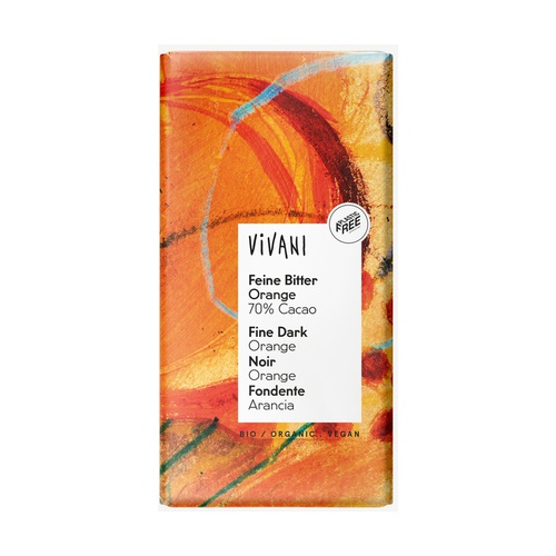 Chocolate negro 70% cacao con naranja Bio