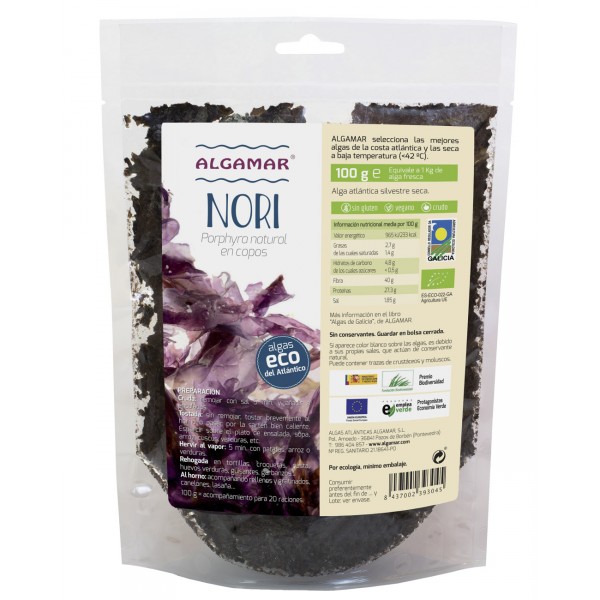 Alga Nori copos de Algamar Bio