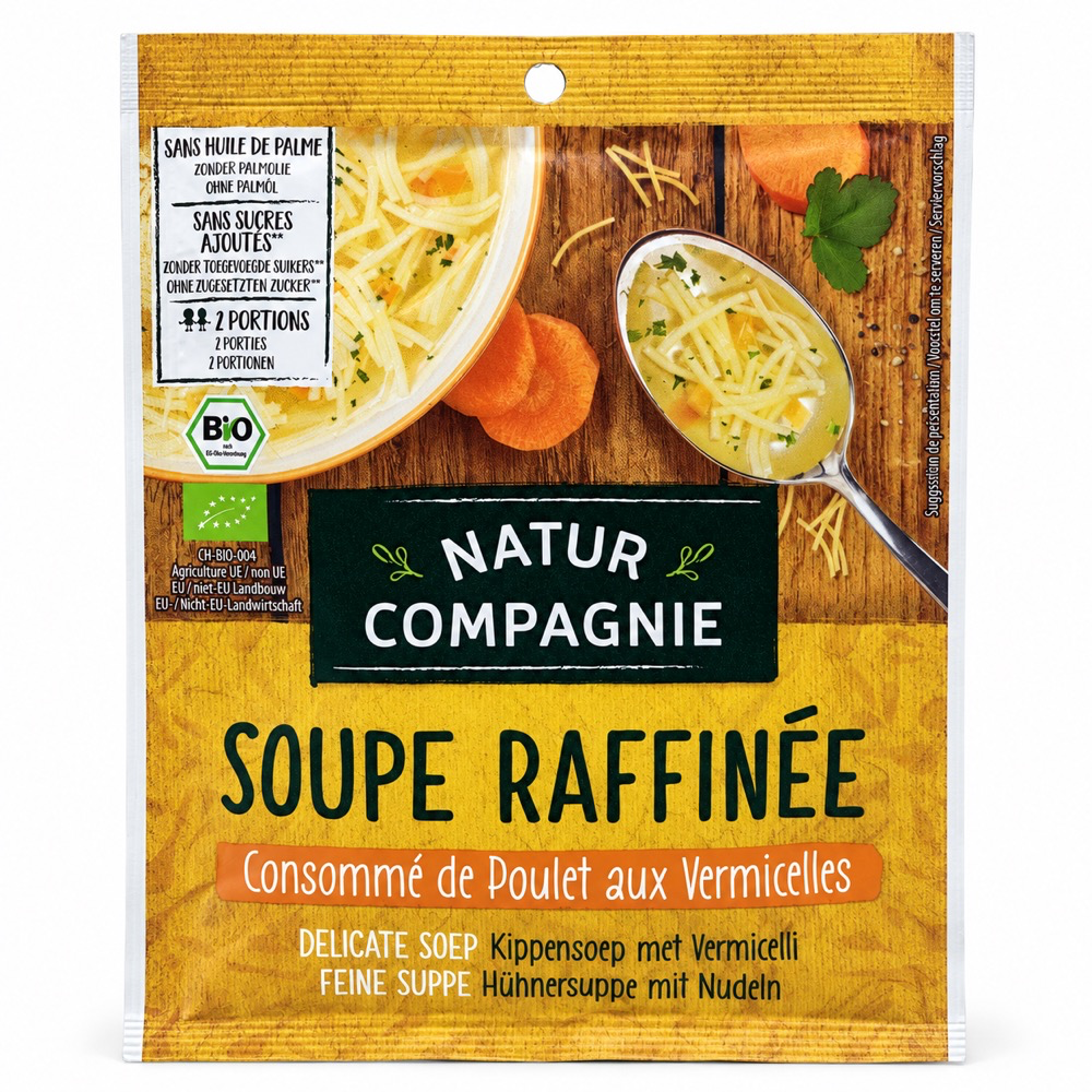 Sopa instantánea de Pollo con Fideos Bio
