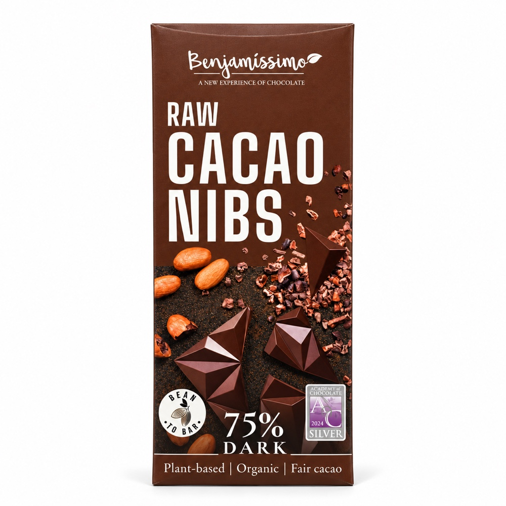 Chocolate Negro 75% con Nibs de cacao Bio