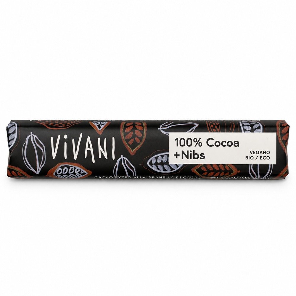 Barrita de chocolate Negro 100% Bio Sin Azucar