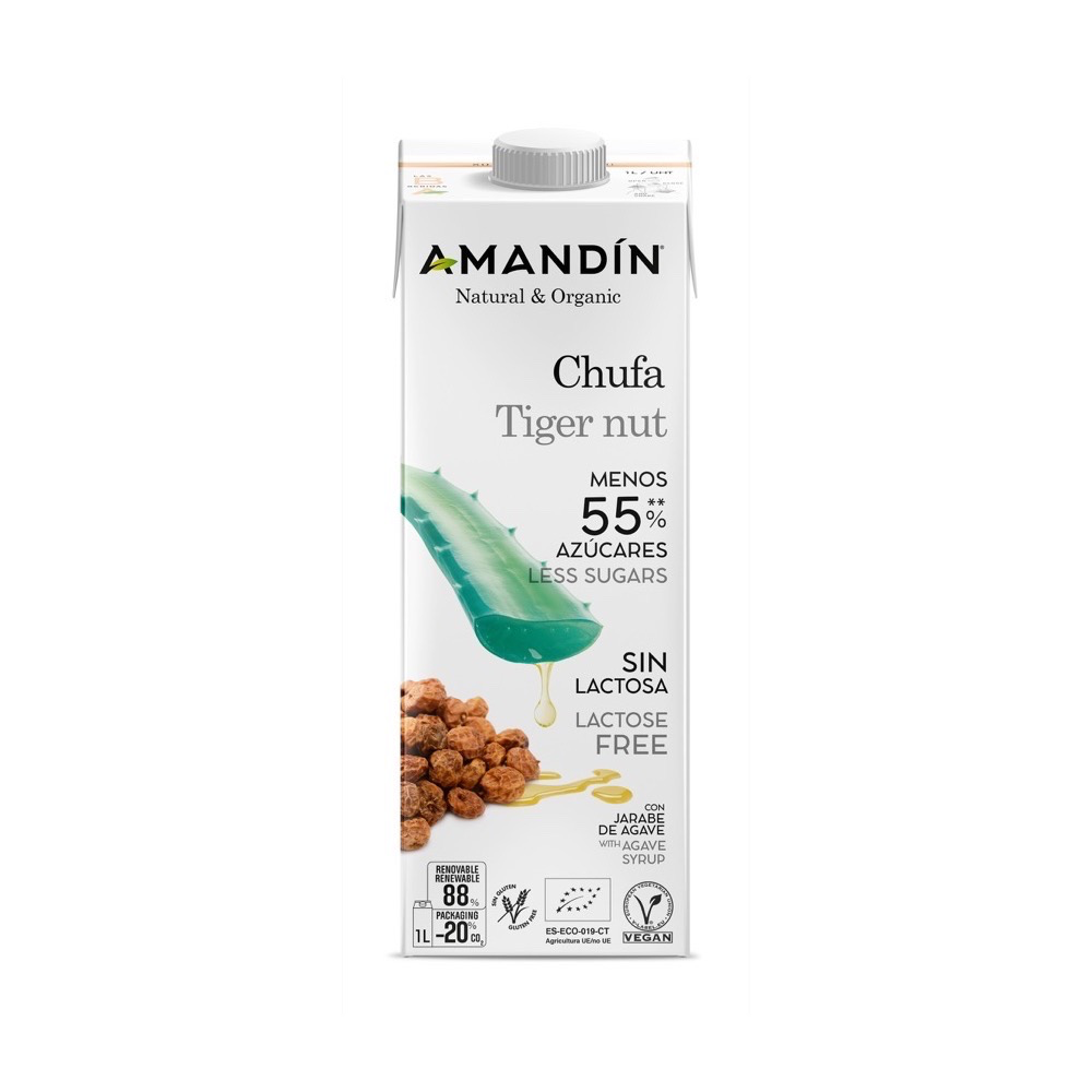 Horchata de chufa endulzado con Agave Bio