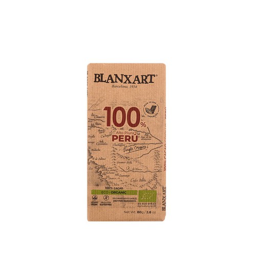 Chocolate Negro 100% Perú Sin Azúcar