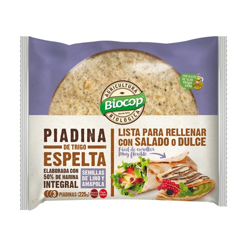 Piadina de Espelta Integral con Lino y Amaranto Bio