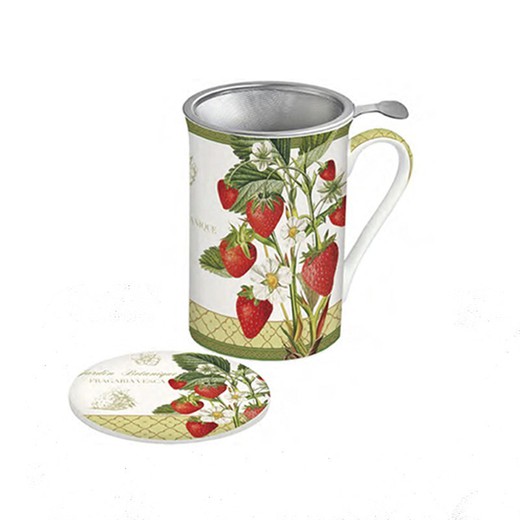 Taza Infusión con Filtro - Fresas
