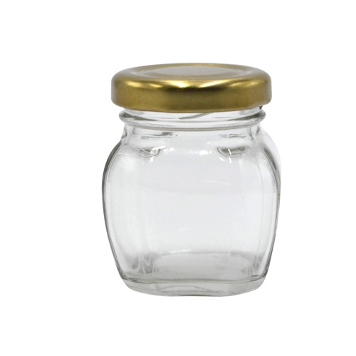 Tarro de cristal con tape dorado