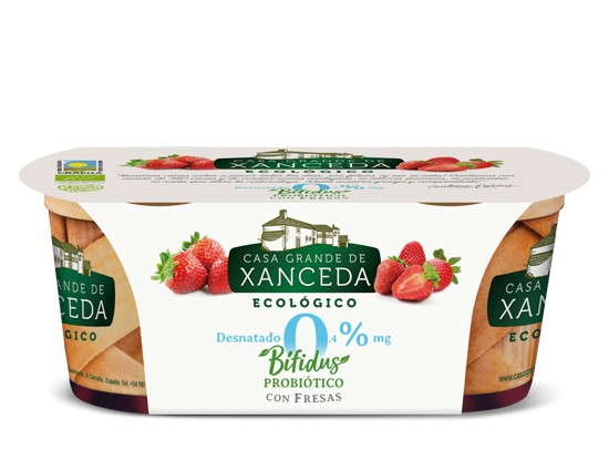 Yogur Bifidus Desnatado con Fresas Bio (2 unidades)