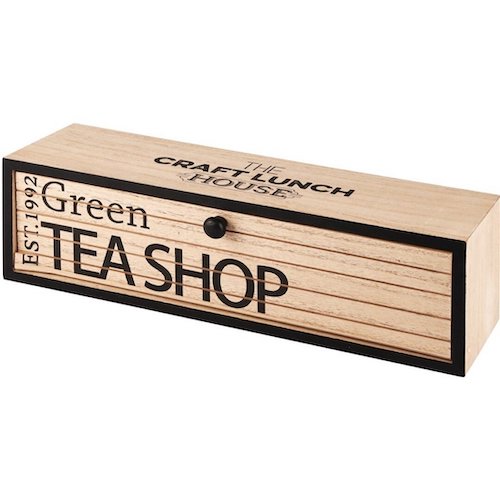[3367] Caja de Infusiones de Madera - Tea Shop