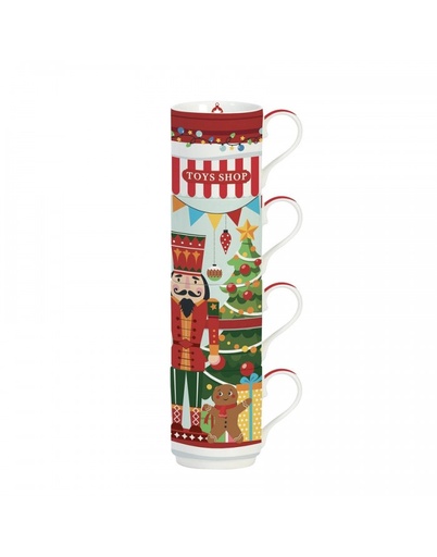 [3349] Set de 4 Mug de Navidad - Cascanueces