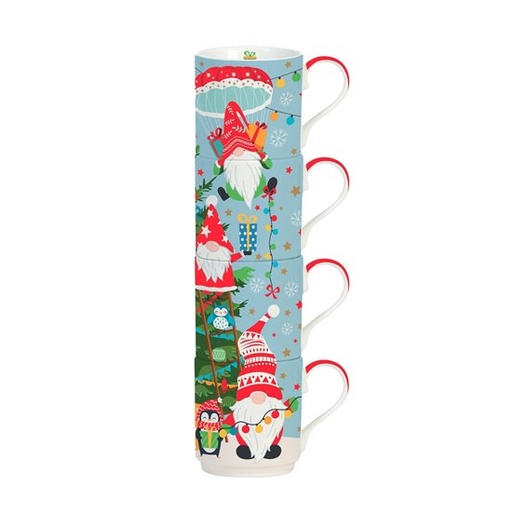 [3348] Set de 4 Mug de Navidad - Gnomos