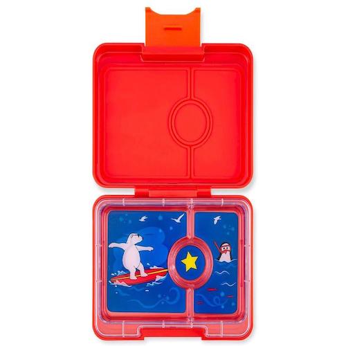 [3198] Tartera Oso Polar Rojo - Yumbox Snack 3C