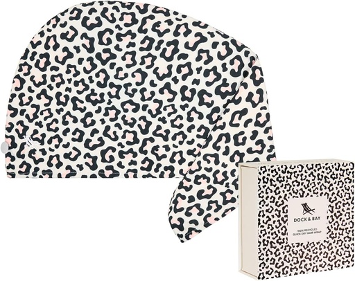 [3129] Toalla para Pelo Microfibra Dock & Bay - Leopardo