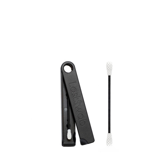 [3062] Bastoncillo oídos reutilizable + caja - Negro