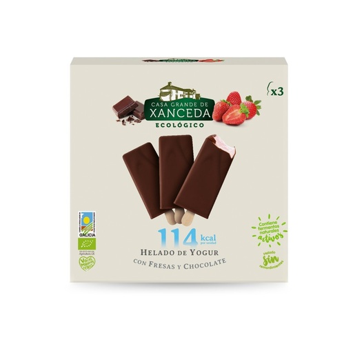 [2981] Helado bombón de Yogur con Fresa Bio