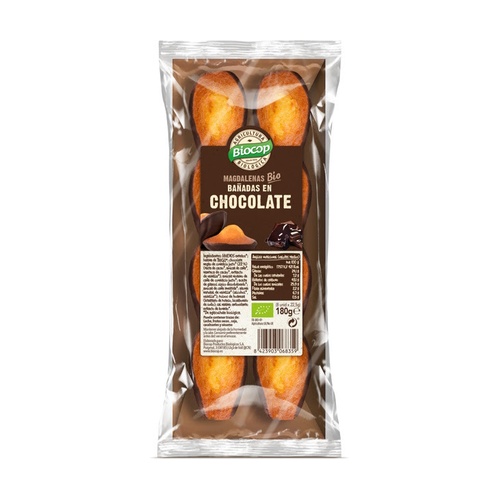 [2910] Magdalenas bañadas en Chocolate Negro Bio
