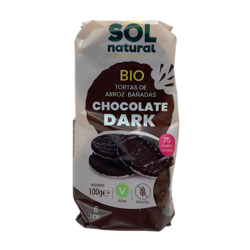 [4309] Mini Tortitas de Arroz con Chocolate Negro Bio
