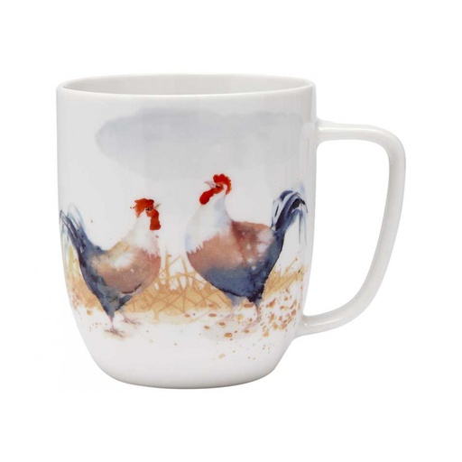 [2361] Taza Mug Country Chickens Gallos Collection