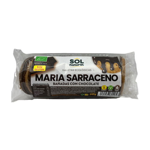 [4286] Galletas María de Trigo Sarraceno bañadas en Chocolate Bio S/G