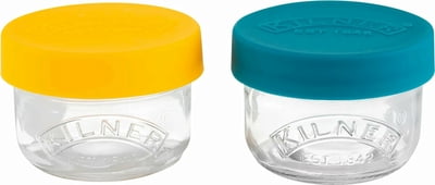 [1881] Set de 2 Mini Tarros con Tapa de Silicona para Snacks