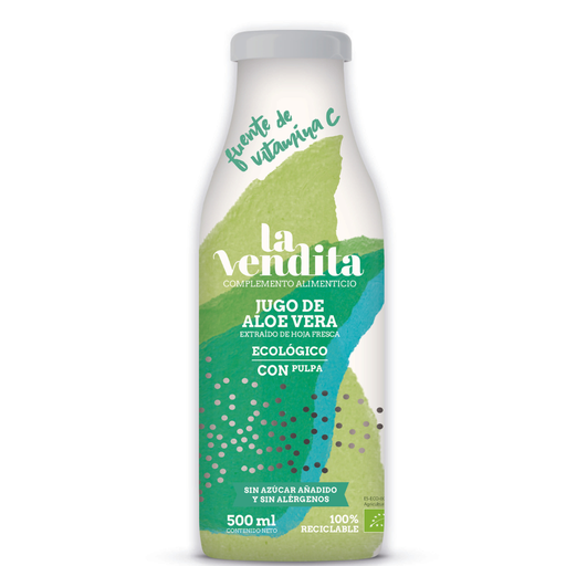 [1773] Jugo de Aloe Vera 100% Natural con Pulpa